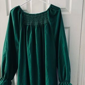 Smocked Flannel Nightgown